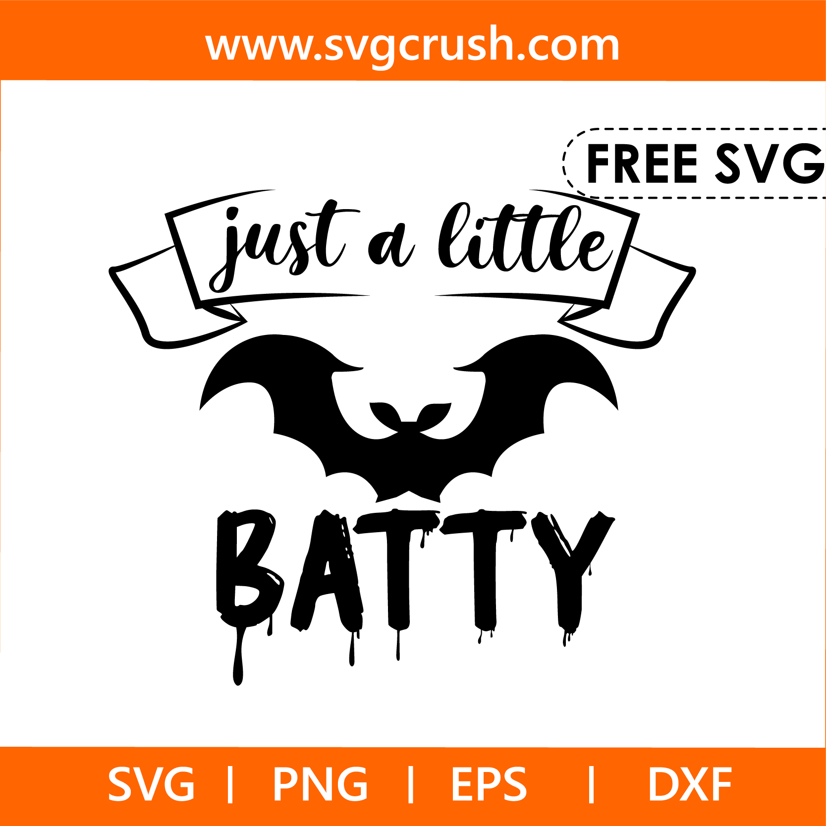free just-a-little-batty-003 svg