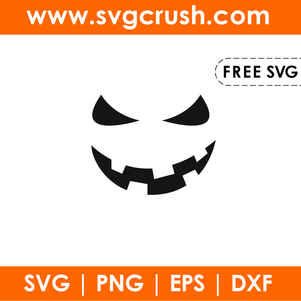free pumpkin-face-005 svg