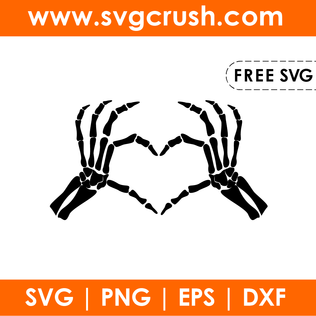 free skeleton-hand-love-001 svg