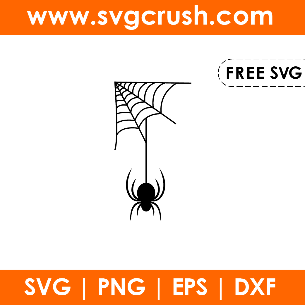 free spider-in-web-002 svg