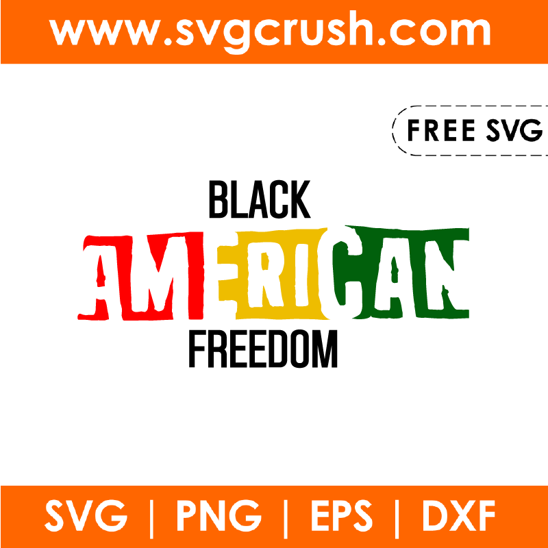 free black-american-freedom-005 svg