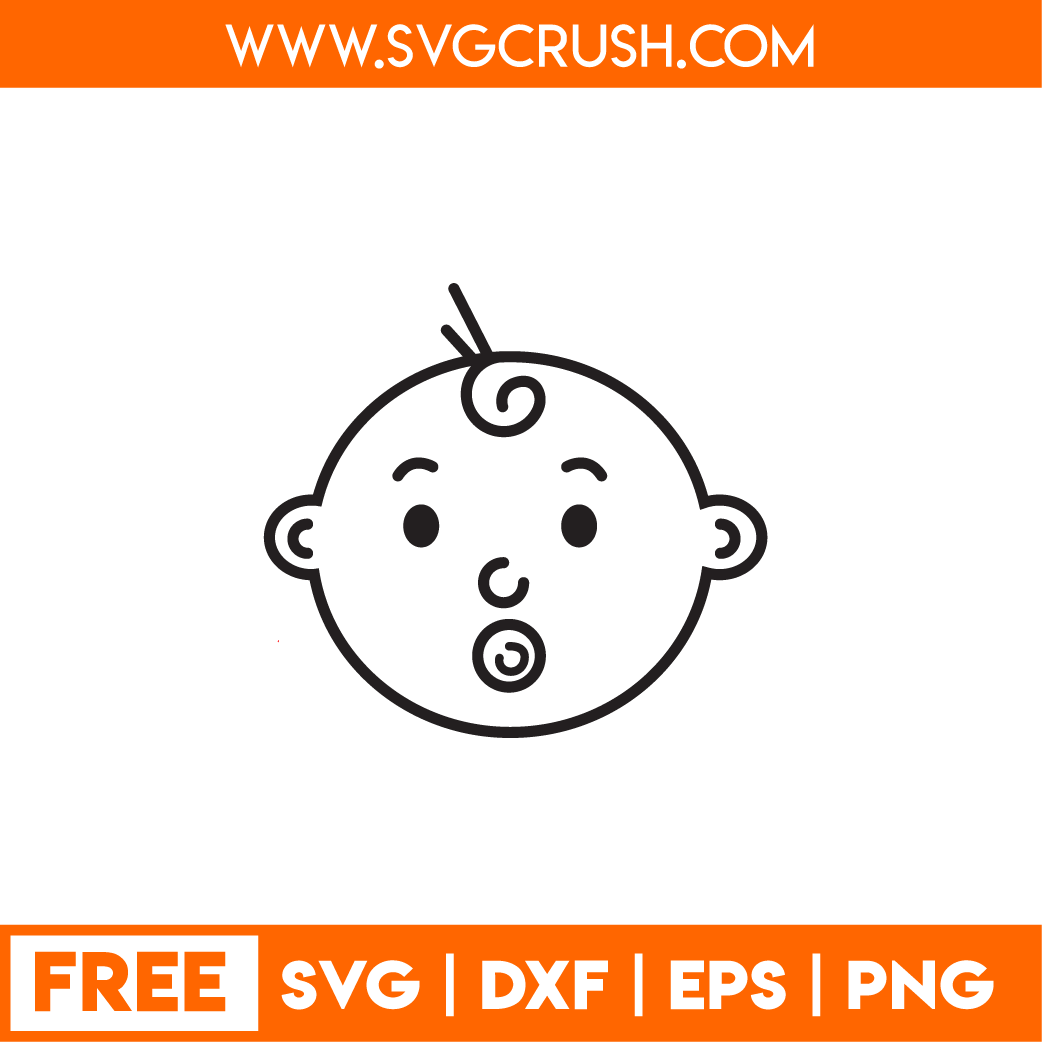 free baby-face-001 svg