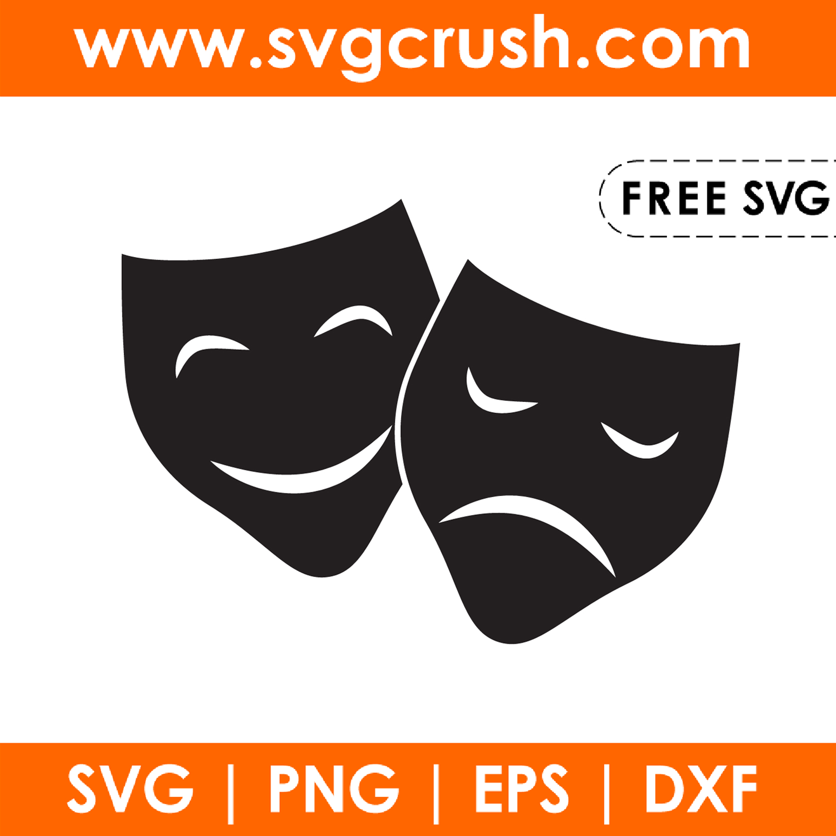 free drama-mask-001 svg