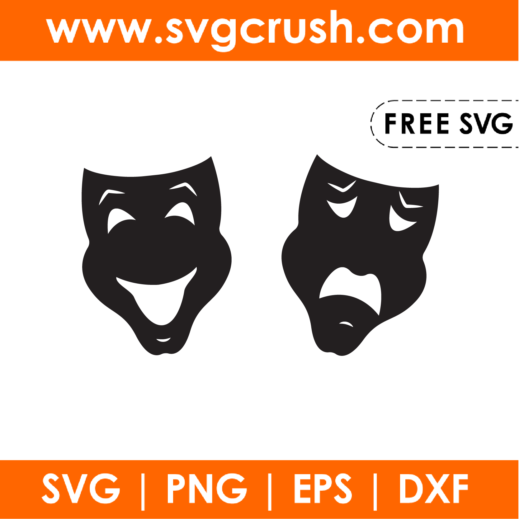 free drama-mask-002 svg