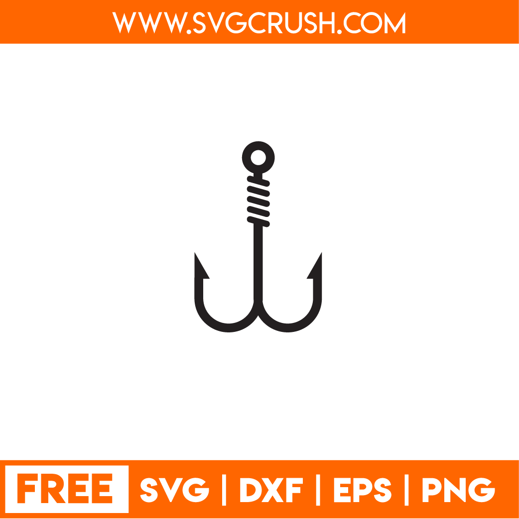 free fishing-hook-001 svg
