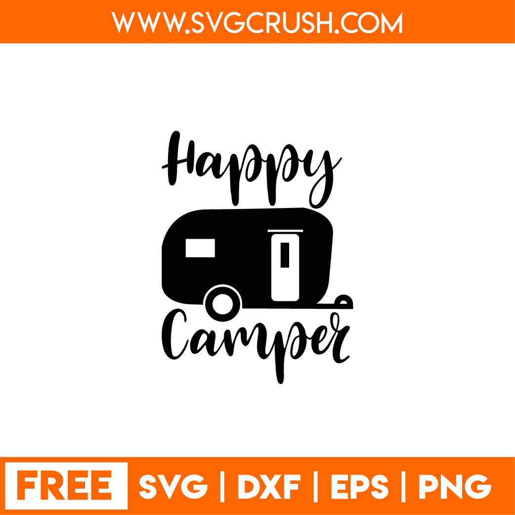 free happy-camper-001 svg