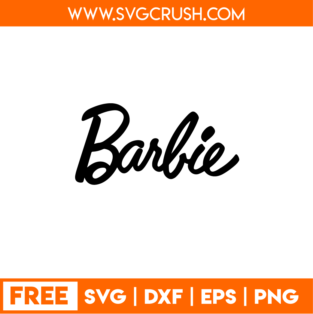 free barbie-title-logo svg