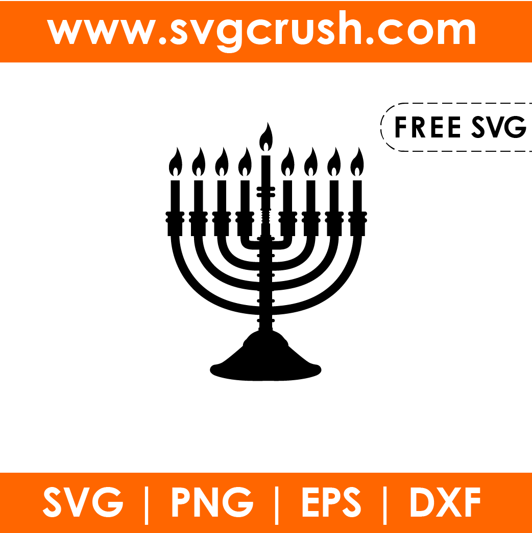 free hanukkah-menorah-001 svg