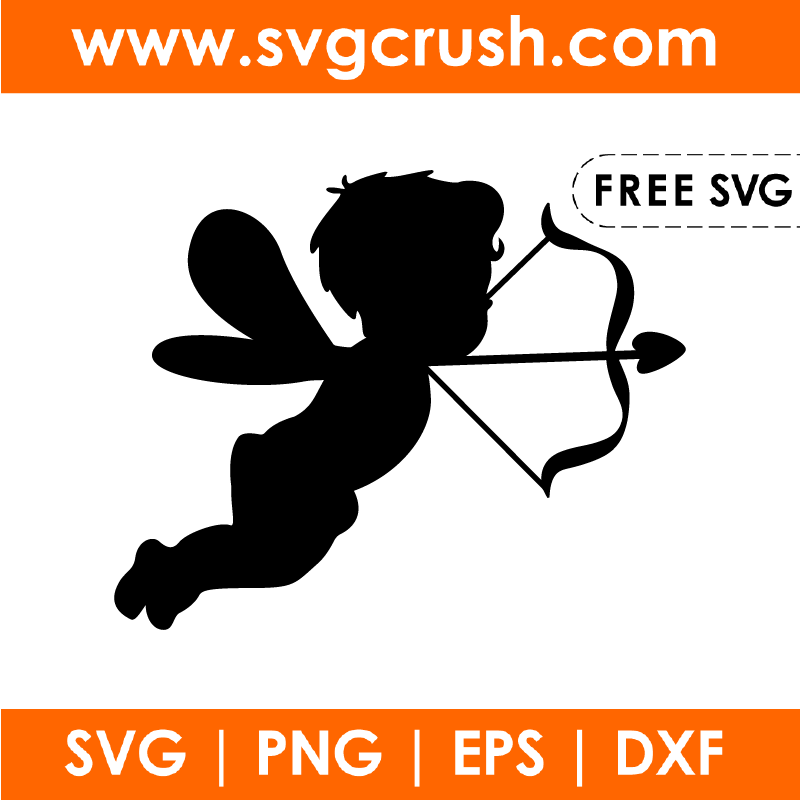 free baby-angel-silhouette-001 svg