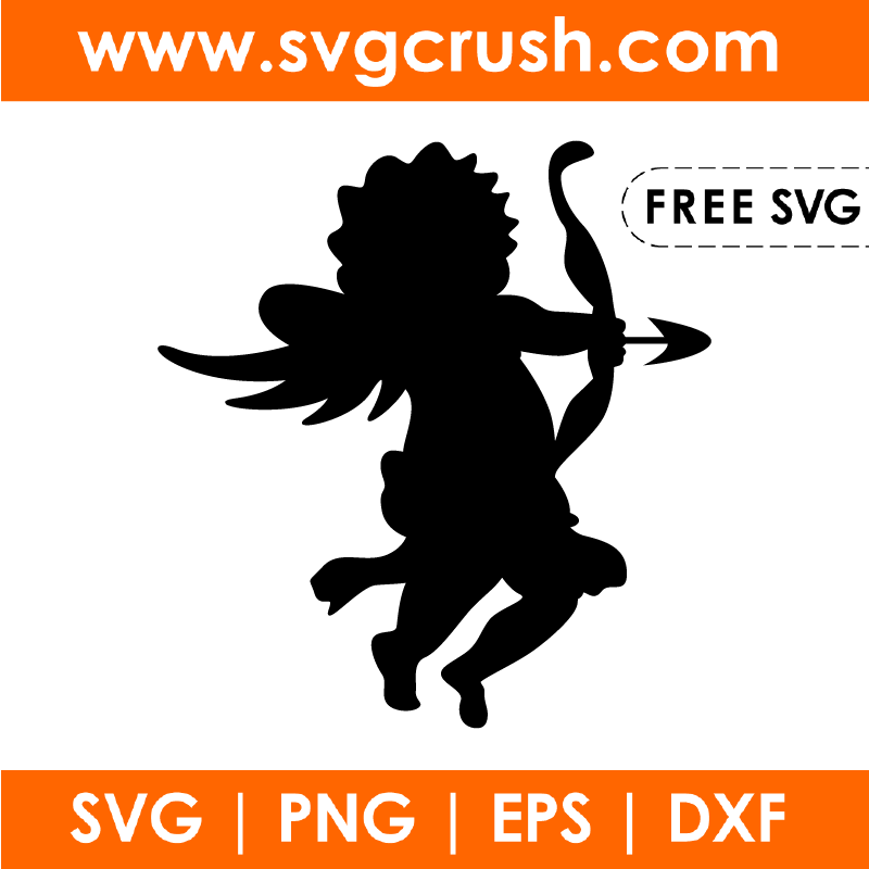 free baby-angel-silhouette-002 svg
