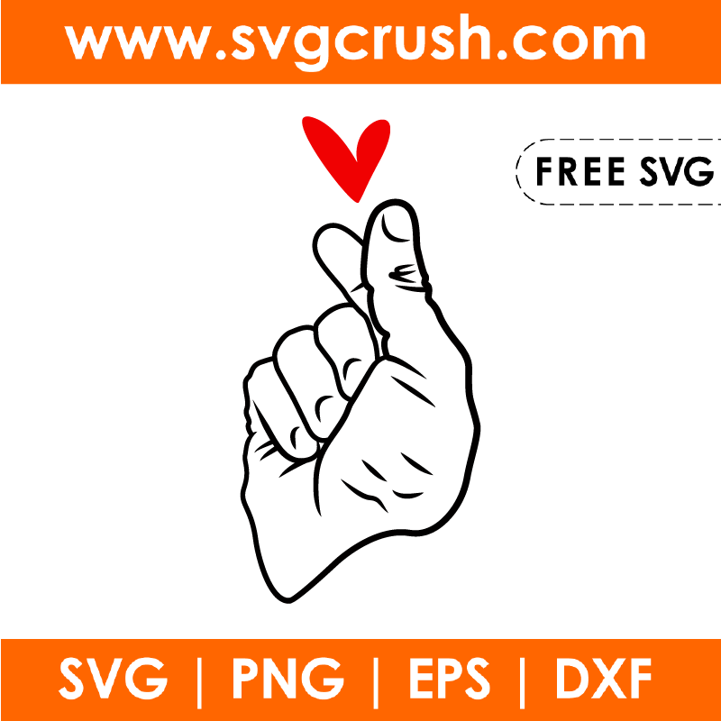 free finger-heart-003 svg