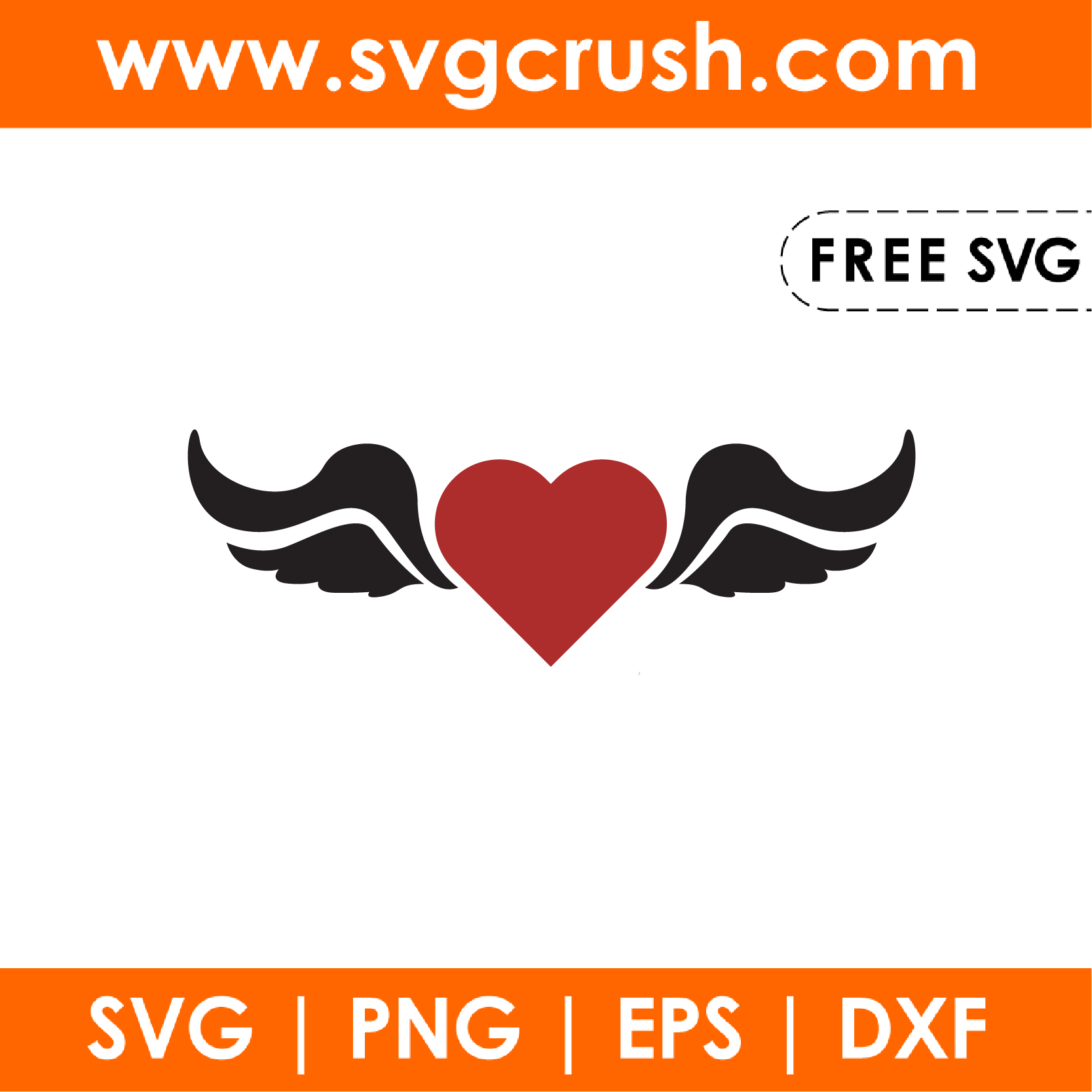 free heart-with-wings-001 svg