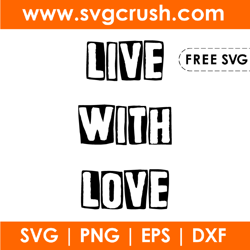 free live-with-love-002 svg