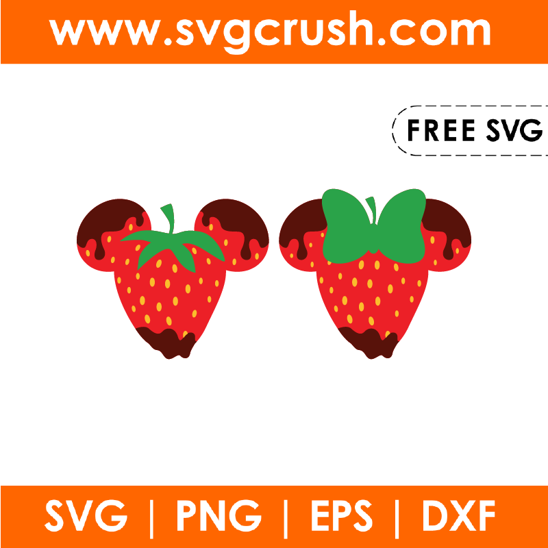 free mouse-head-strawberry-001 svg