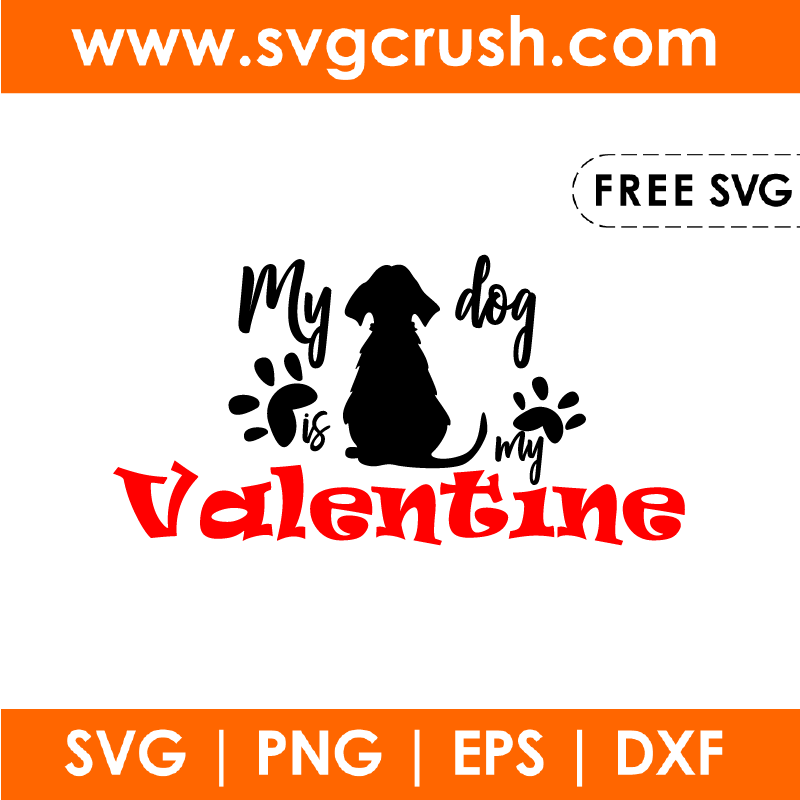 free my-dog-is-my-valentine-003 svg