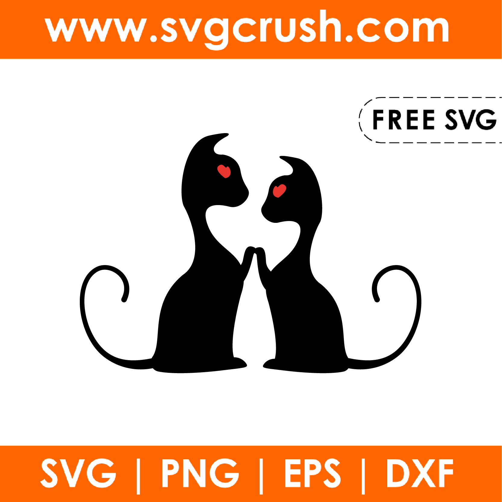 free valentine-cats-002 svg