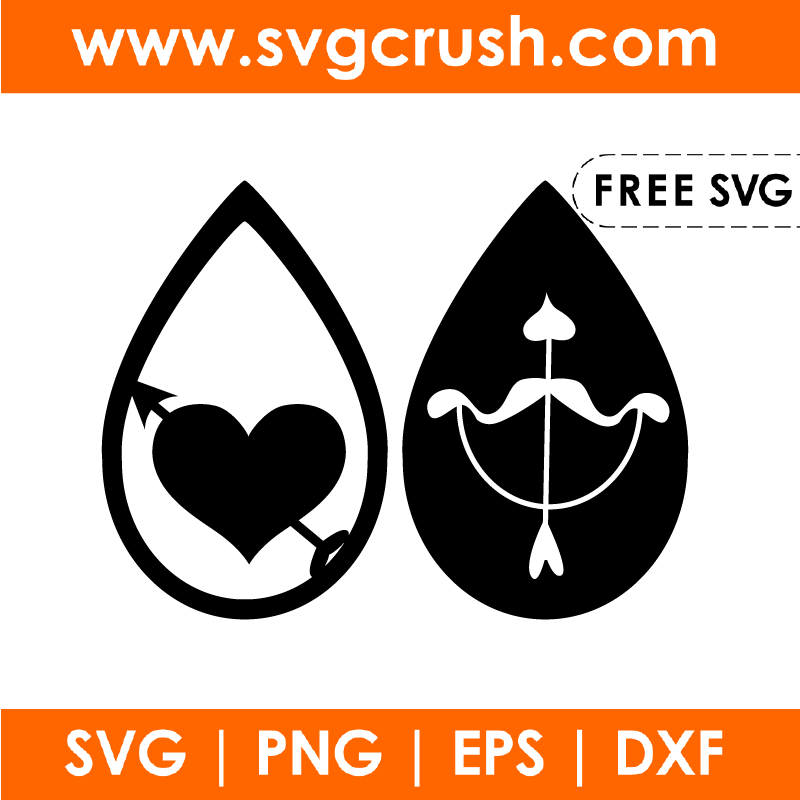 free valentine-earrings-003 svg