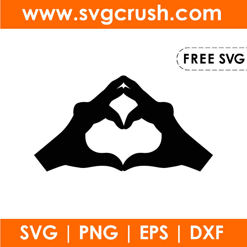 free valentine-hand-heart-silhouette-003 svg
