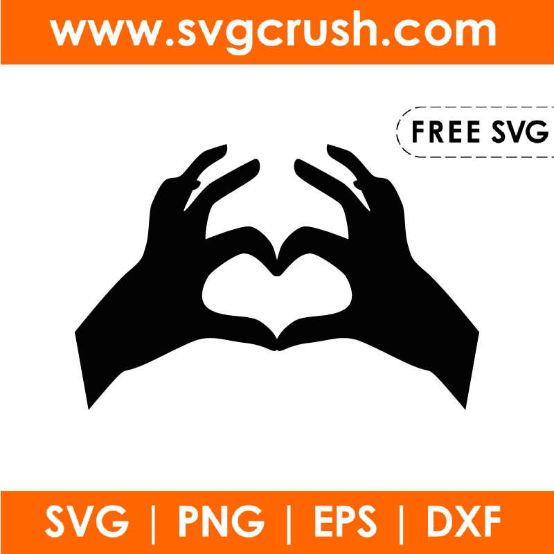 free valentine-hand-heart-silhouette-004 svg