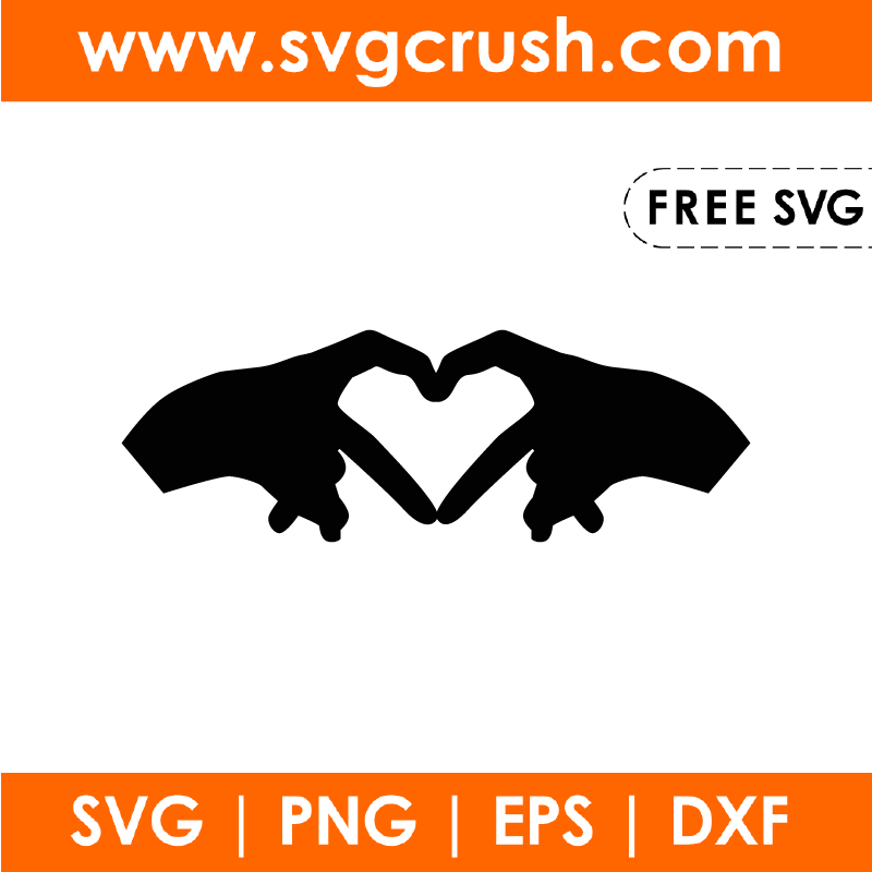 free valentine-hand-heart-silhouette-005 svg