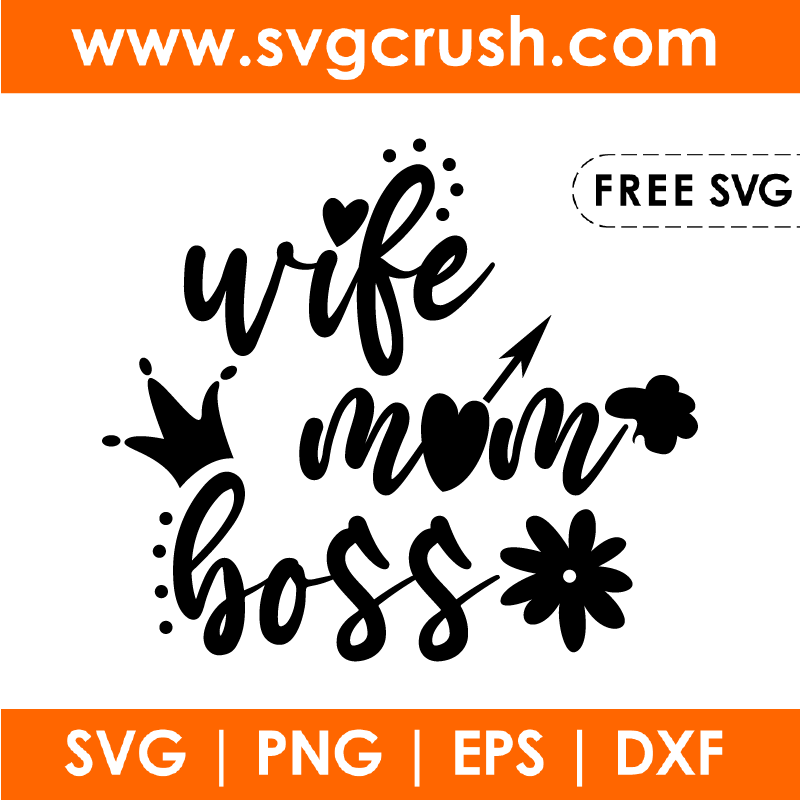 free wife-mom-boss-001 svg
