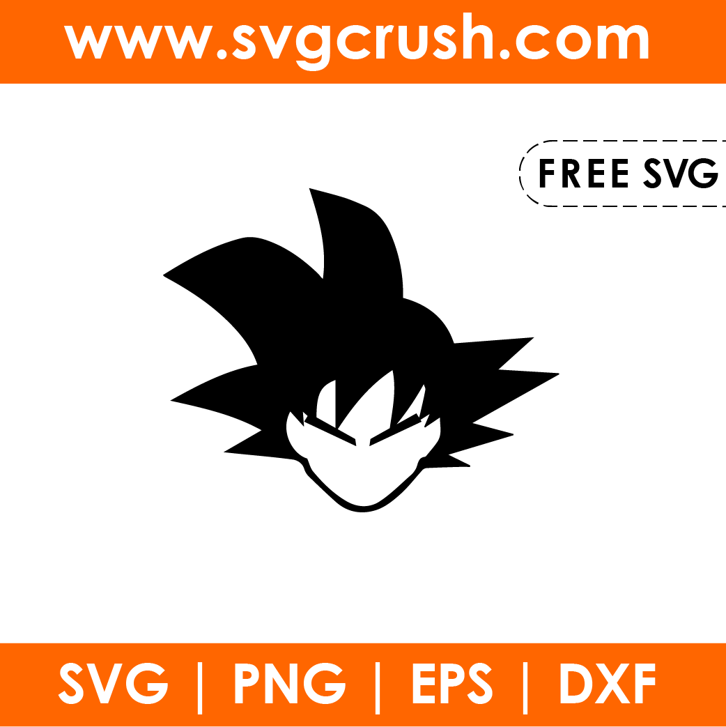 free goku-face-002 svg