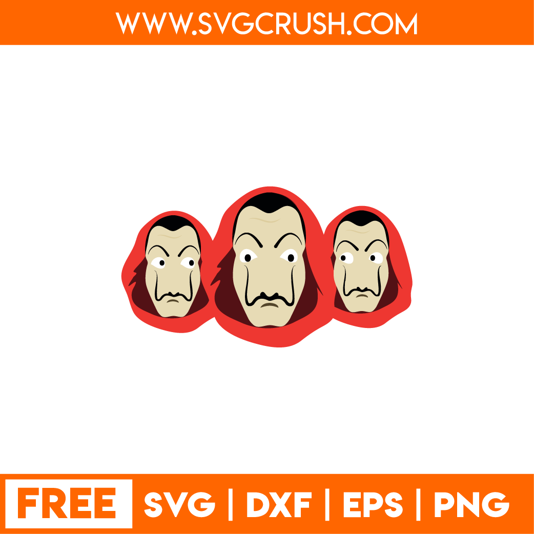 free money-heist-mask-001 svg