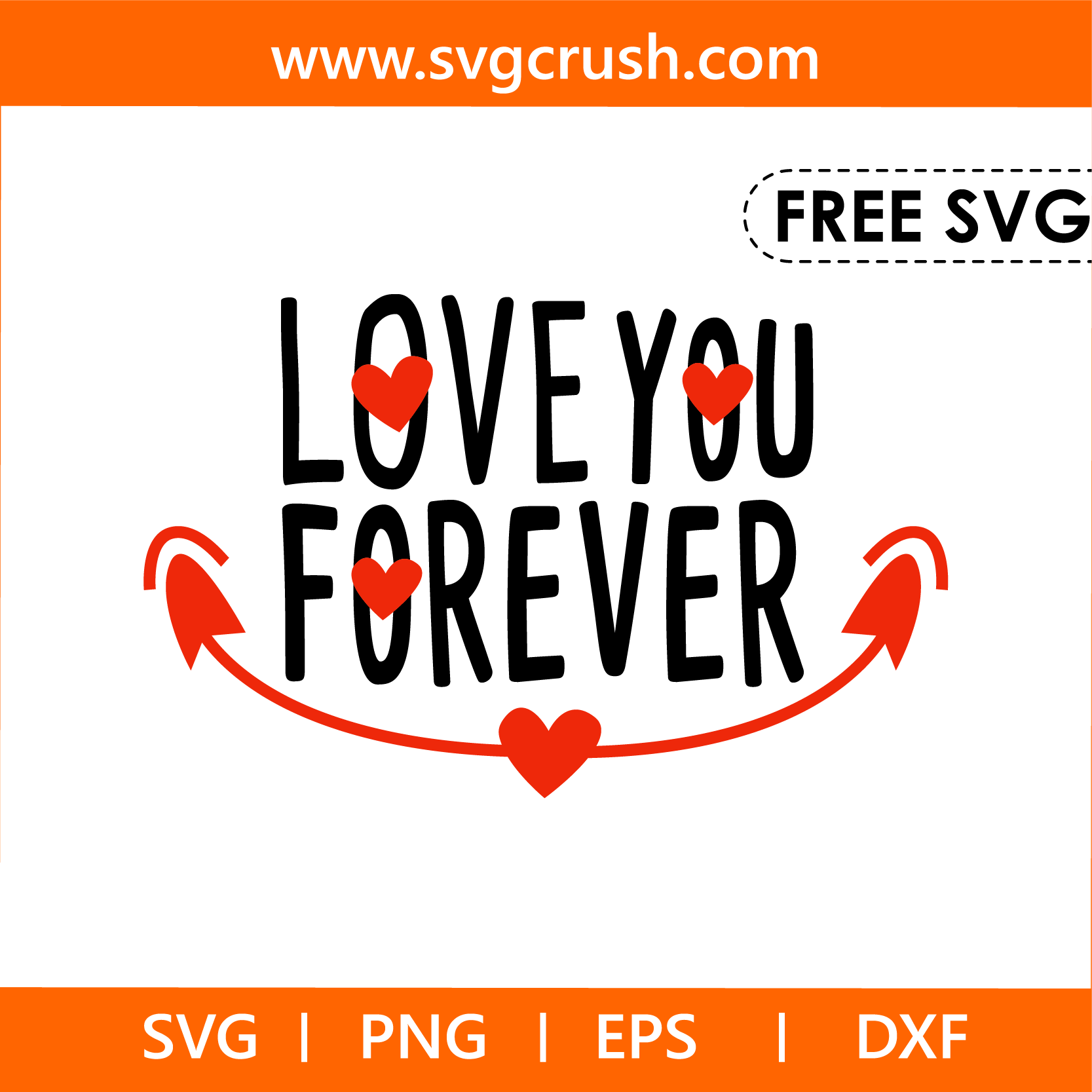 free love-you-forever-006 svg