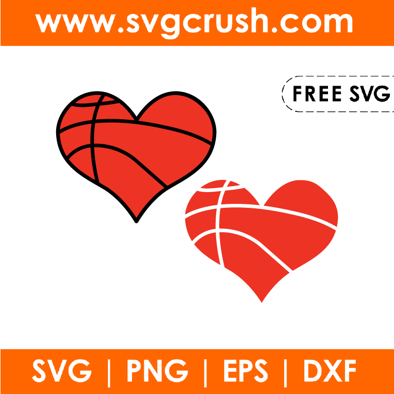 free basket-ball-heart-001 svg
