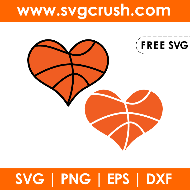 free basket-ball-heart-002 svg