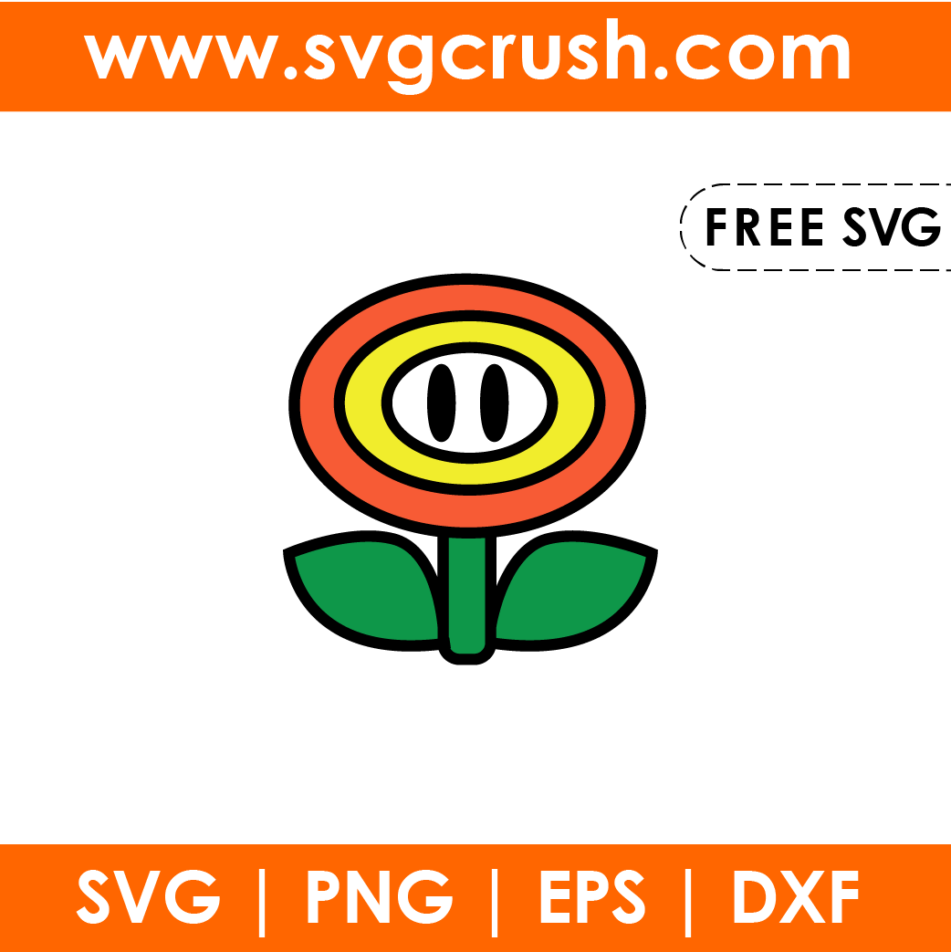 free super-mario-fire-flower-001 svg