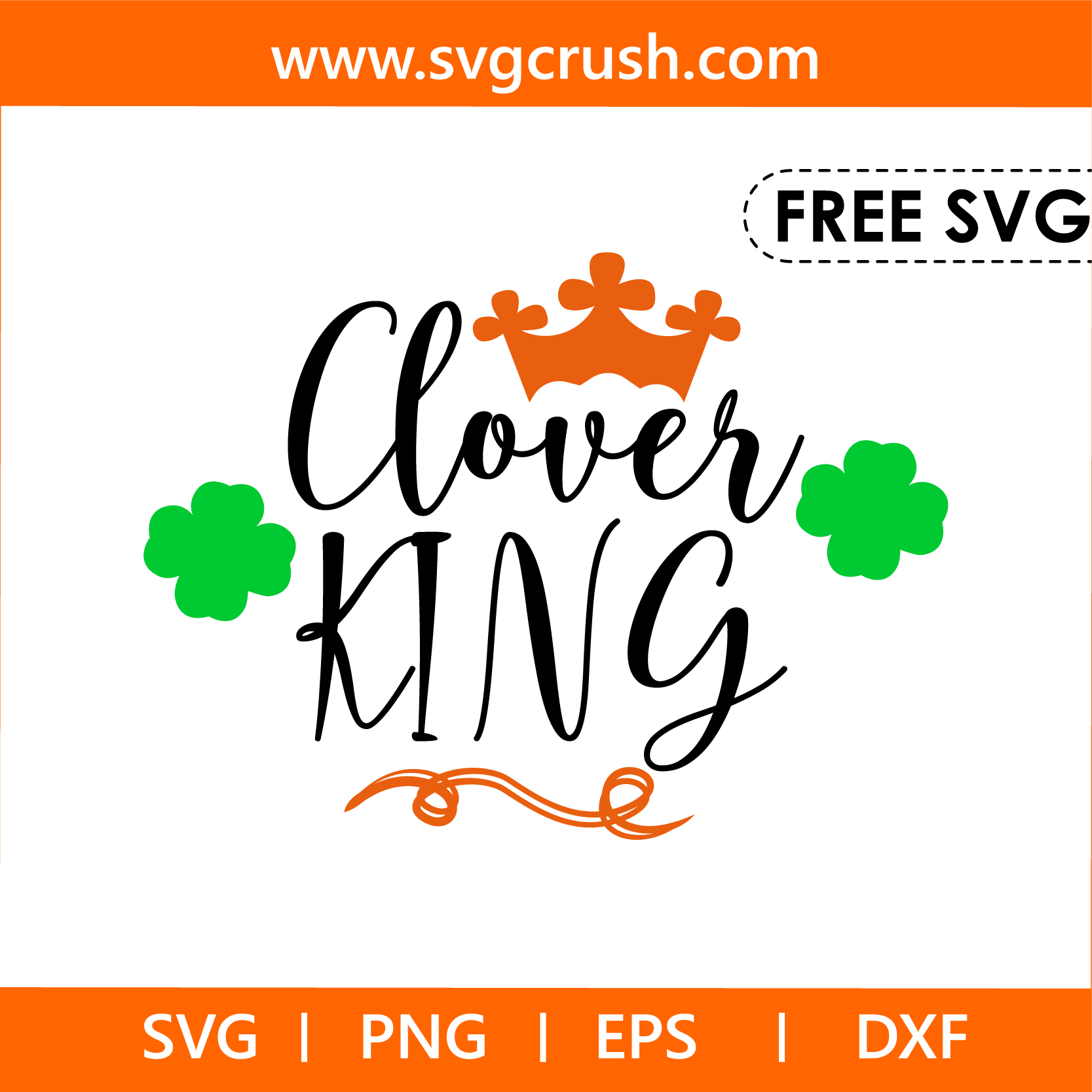 free clover-king-005 svg