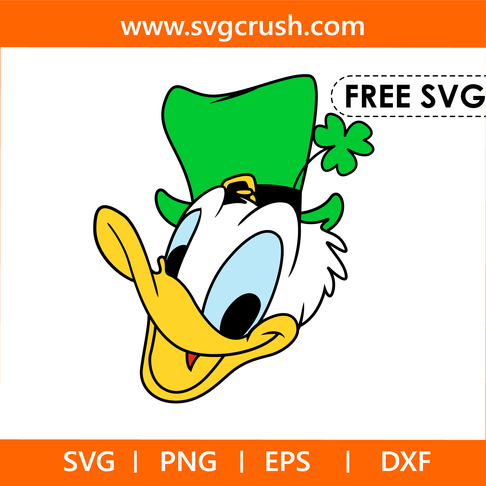 free donald-duck-st-patrick-019 svg