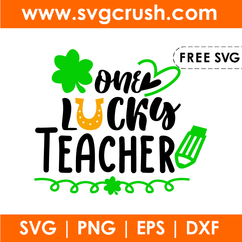 free one-lucky-teacher-003 svg