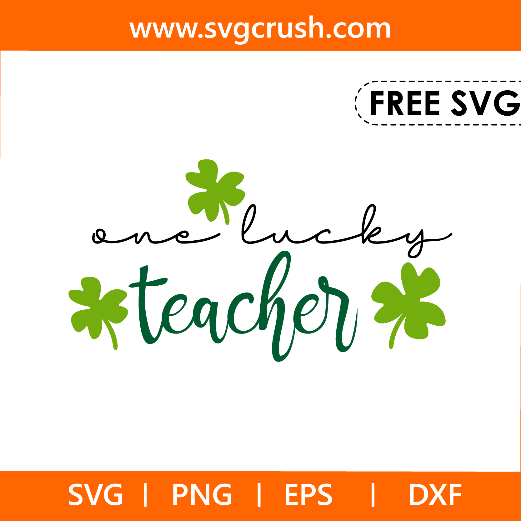 free one-lucky-teacher-007 svg