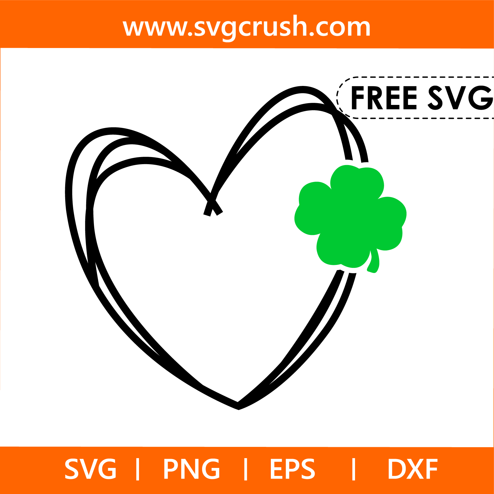free st-patrick-day-heart-019 svg