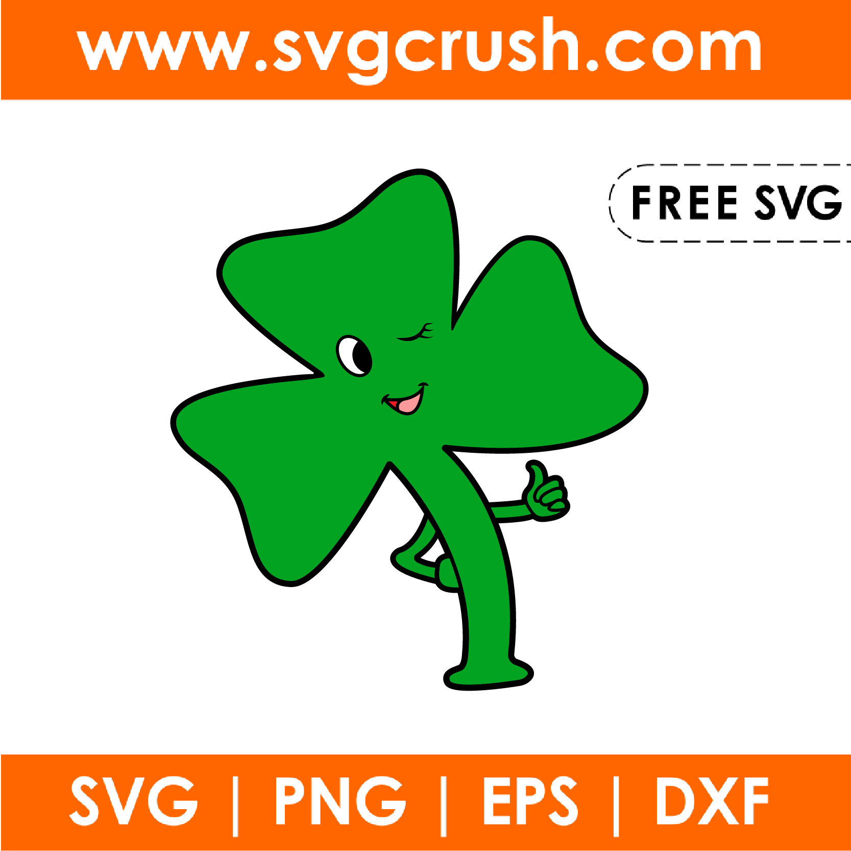 free st-patrick-lucky-leaf-001 svg