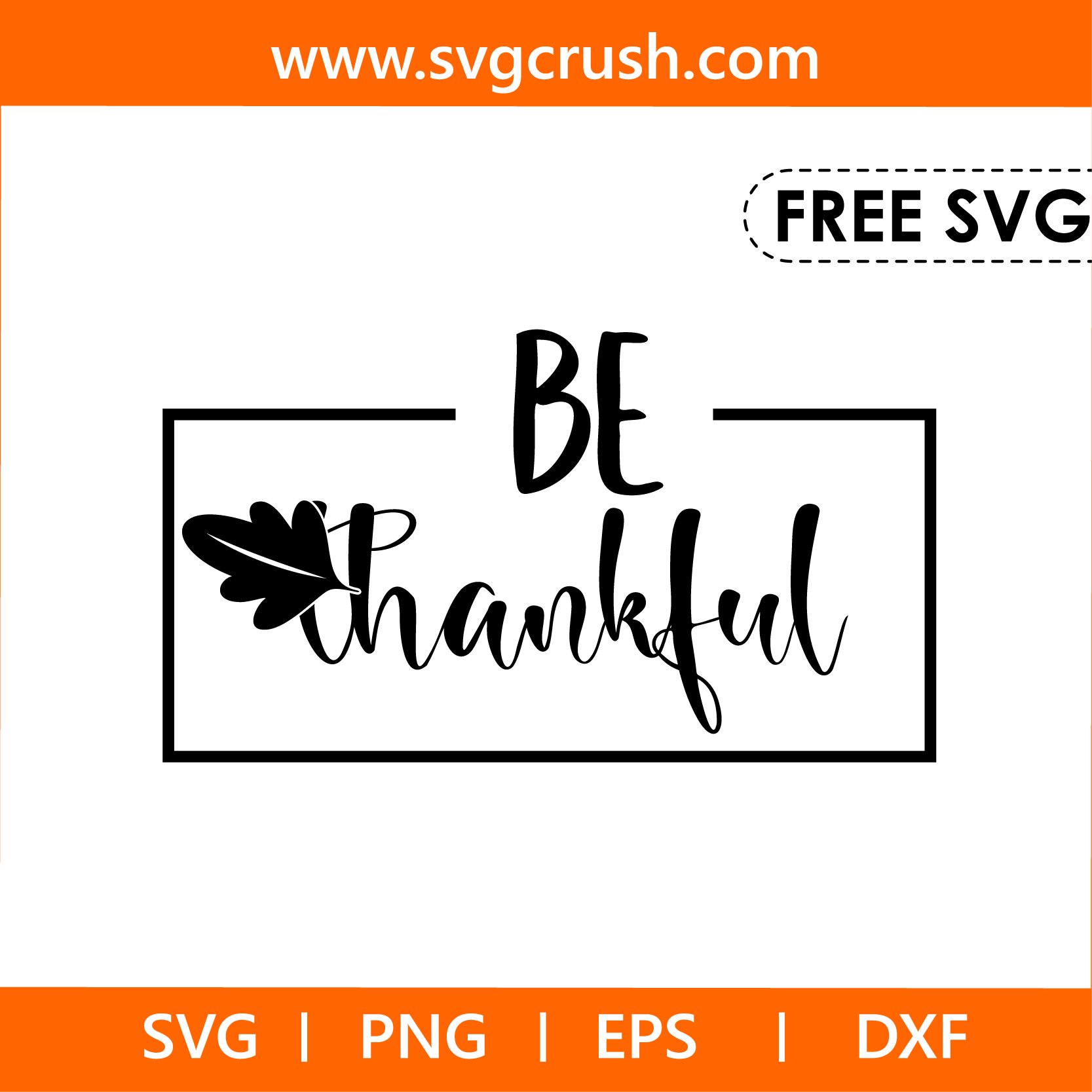 free be-thankful-005 svg