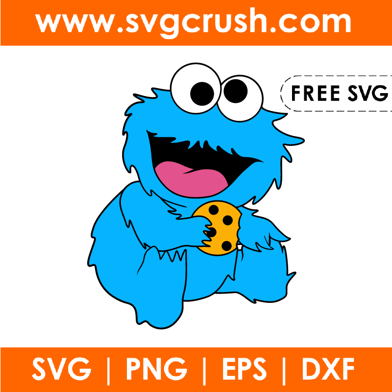 free baby-cookie-monster-002 svg