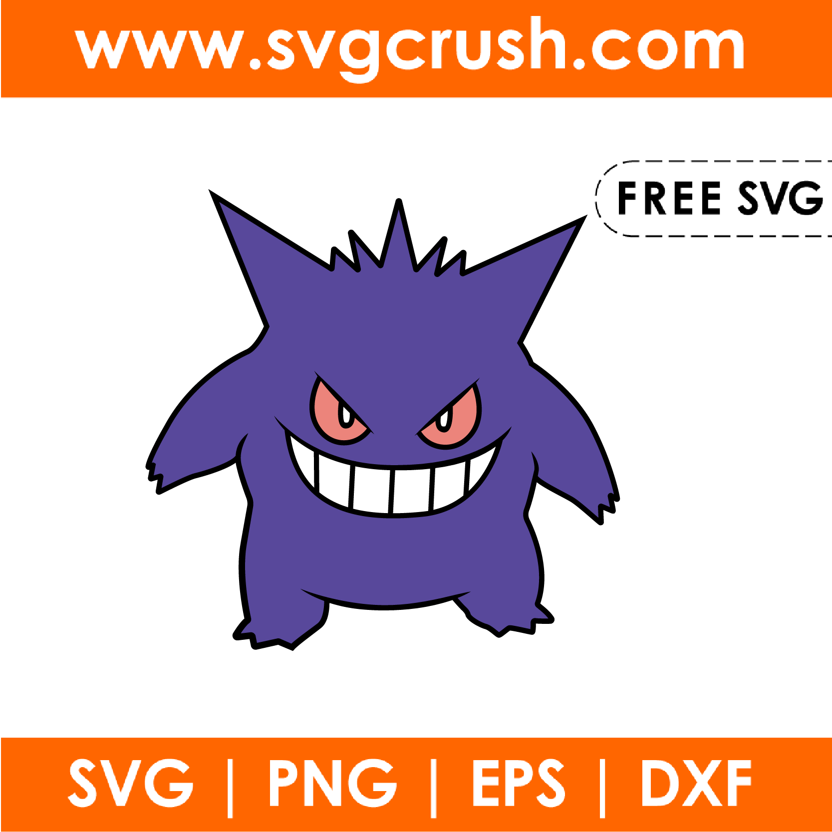 free pokemon-gengar-001 svg