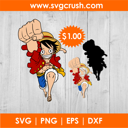 Luffy One Piece Digital File. PNG/SVG 